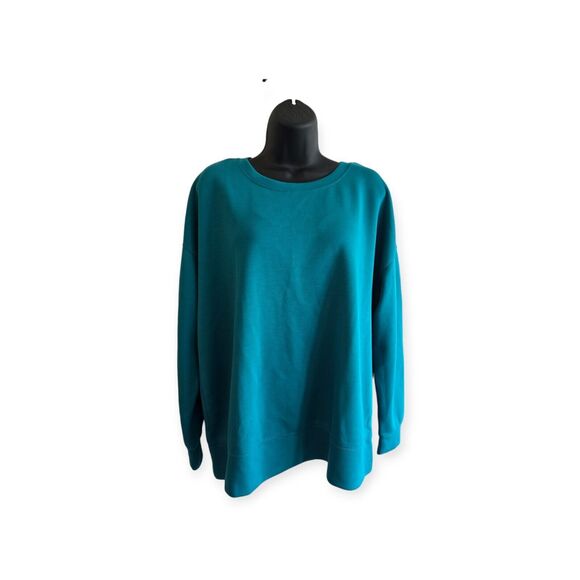 Mondetta Ladies' Scuba Crewneck Sweatshirt Verdigris Size X-Large - Picture 1 of 7